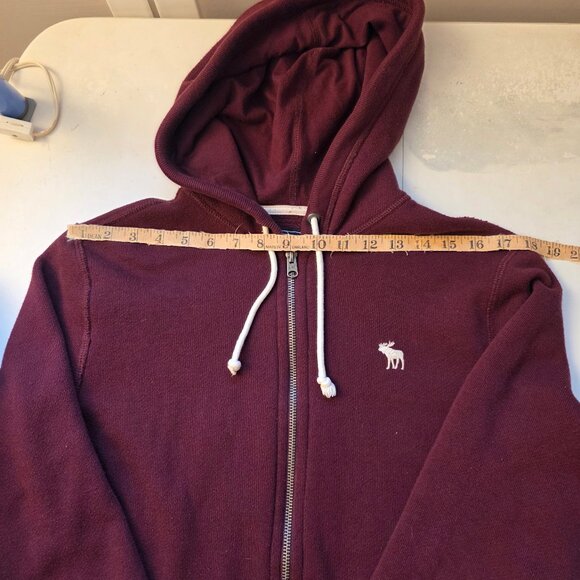 Abercrombie & Fitch Men's Small DarkNavy Pullover Hoodie Burgundy Zip Up Hoodie - Picture 7 of 16